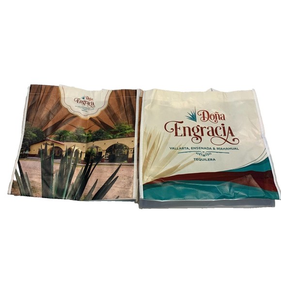 Doña Engracia Vallarta, Ensenada & Mahahual Tequilera Shopping Bags Set of 2 - Picture 1 of 3